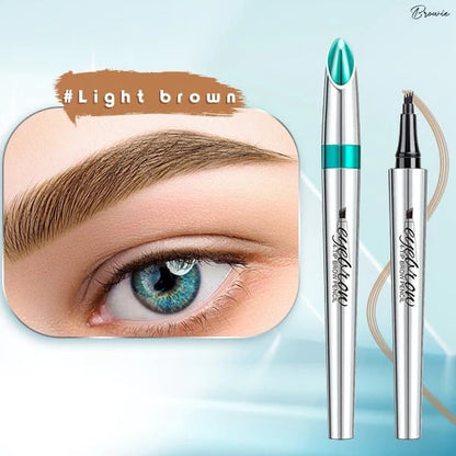 🔥1 Alana 1 Bedava🔥-3D Su Geçirmez Microblading Kaş Kalemi 4 Çatal Uçlu Dövme Kalemi